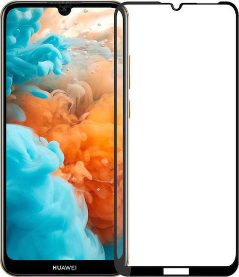 5D 0.3mm Full Face Tempered Glass Μαύρο (Huawei Y6 2019)