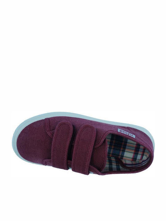 Kinder Sneakers mit Klettverschluss Burgundisch