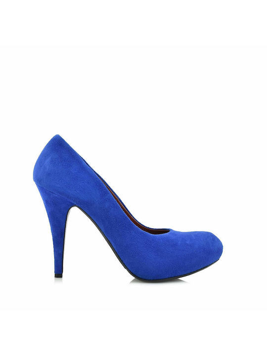 Chaniotakis Suede Blue High Heels