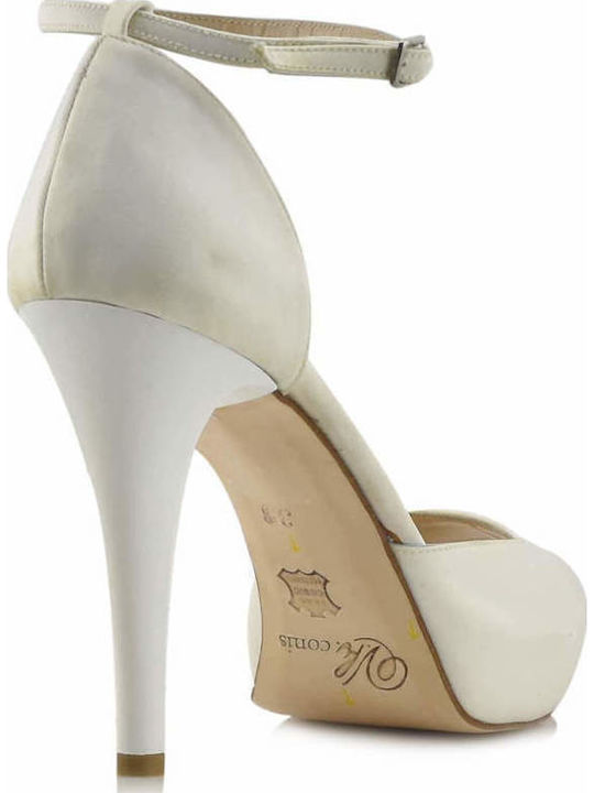 Pantofi cu toc Albe