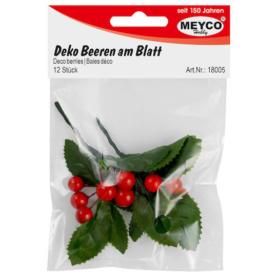 Meyco Weihnachtsdekoration Länge 10cm. 12Stück