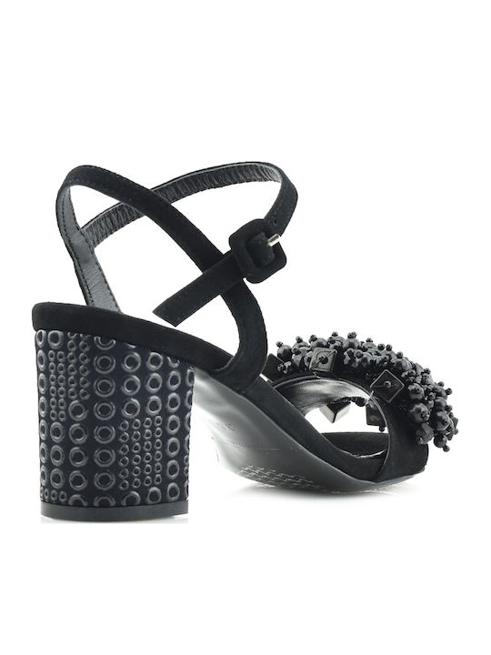 Suede Sandals Black