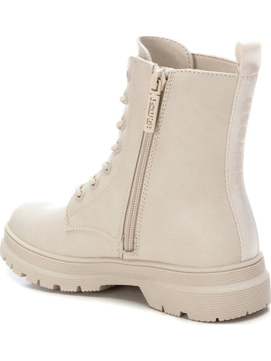 Kids Boots with Laces Ecru