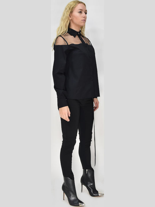 Leder Stiefeletten Damen Schwarz