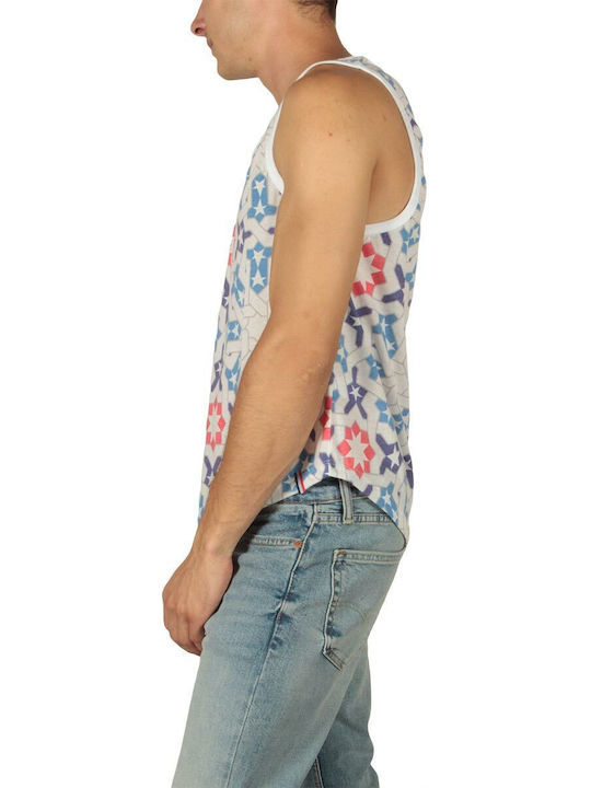 French Kick Men's Sleeveless Blouse White