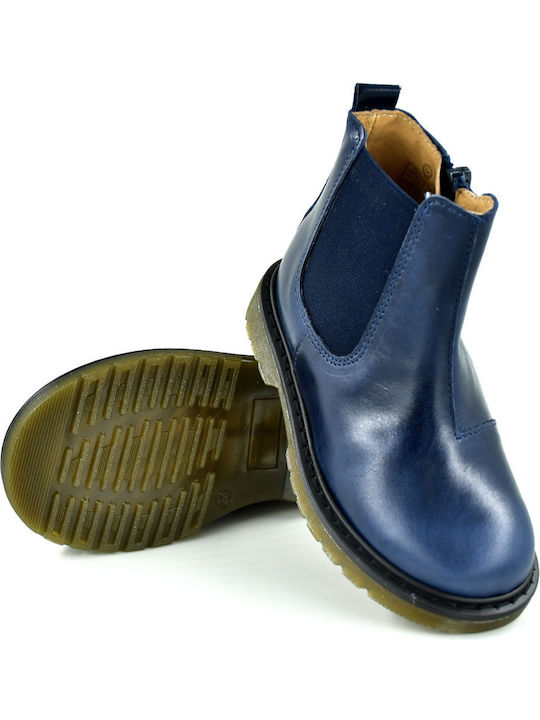 Lederne Kinderstiefeletten Blau