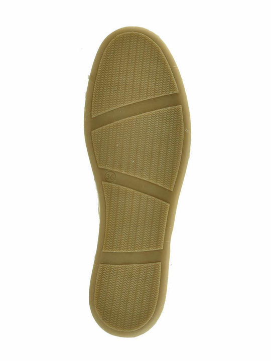 Δερμάτινα Γυναικεία Oxfords σε Χρυσό Χρώμα