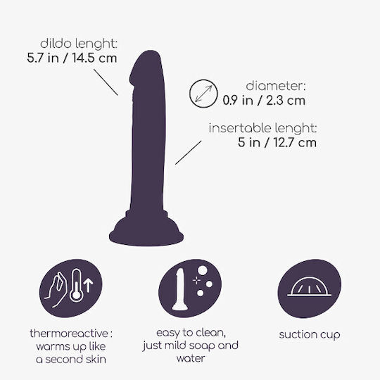 Crushious Dildo realist Cu ventuză Flesh 14cm