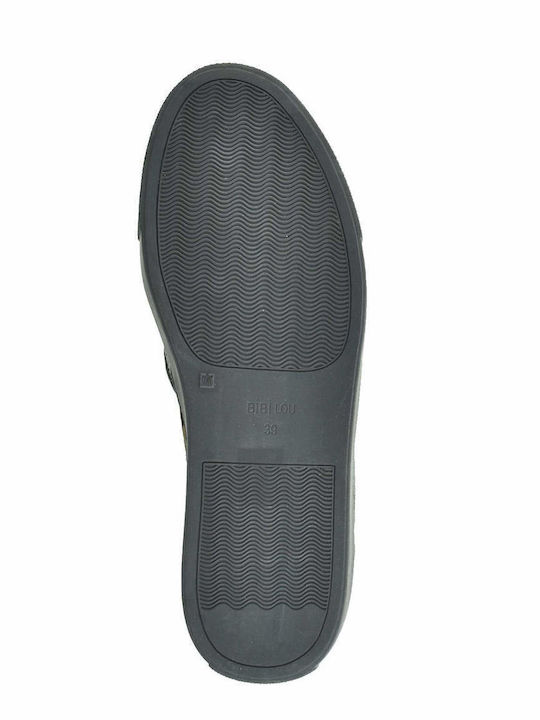 Γυναικεία Slip-On Δερμάτινα Χακί