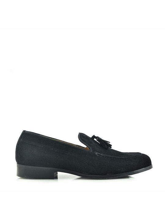 Aris Tsoubos Men's Leather Moccasins Black