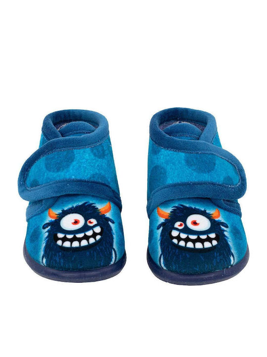 Kinderhausschuhe Stiefel Blau