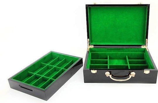 Pokeritems Valiză Pentru Mărci Neagră 57x22cm 500 Bucăți
