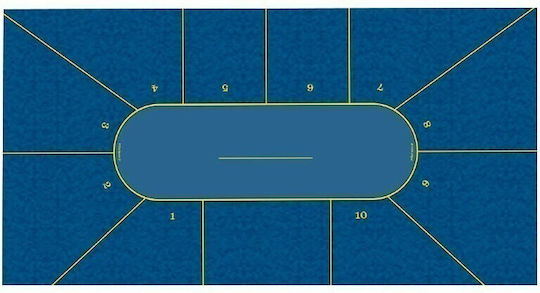 Pokeritems Τσόχα Υφασμάτινη Μπλε 295x155εκ.