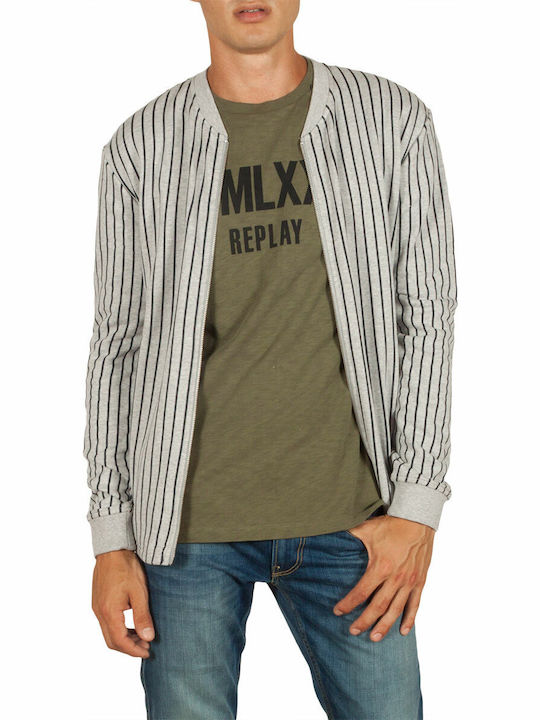 Minimum Men's Cardigan with Zipper Gray