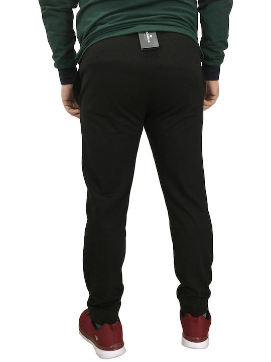 Double Herren-Sweatpants Fleece Schwarz