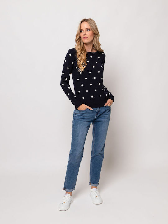 Heavy Tools Women's Long Sleeve Sweater Blue Navy