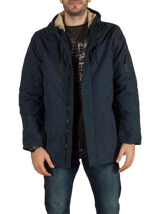 Tokyo Laundry Herren Winter Jacke Parka Navy