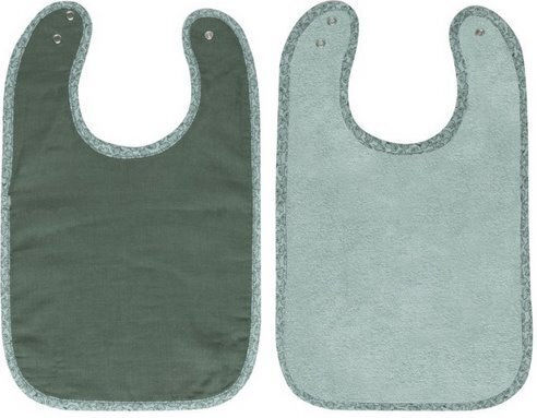 Bebejou Sepp Baby Bib Fabric Green 2 Pieces