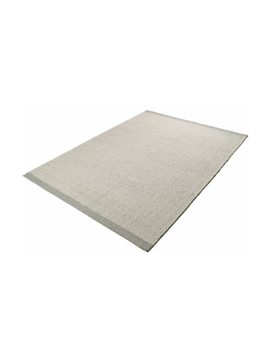 Tapicap Herringbone Handmade Rug Grey-White