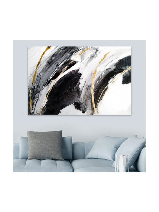 Megapap Golden And Silver Reflections Painting on Canvas 125x80cm