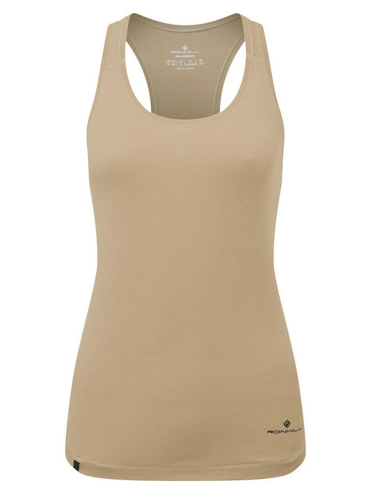 Ronhill Women's Athletic Blouse Sleeveless Latte Marl/Nightshade (beige)