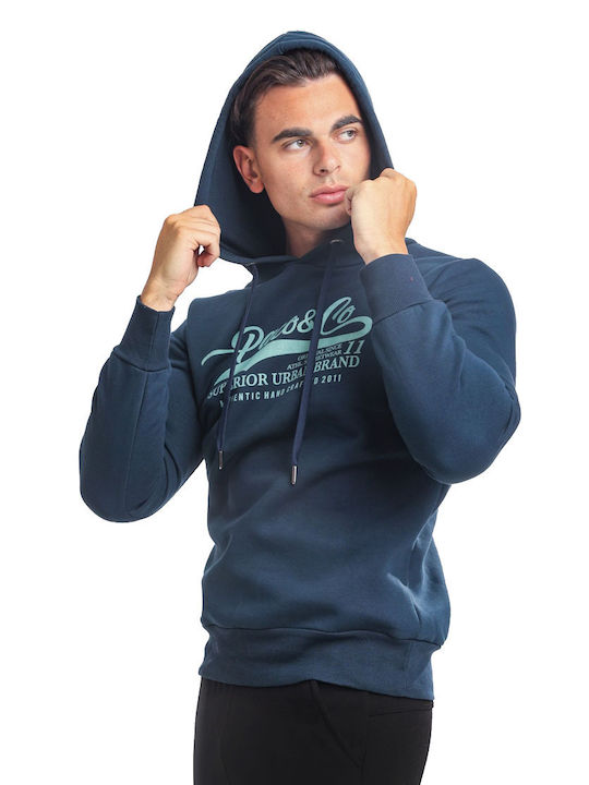 Paco & Co Herren Sweatshirt mit Kapuze Dark Blue