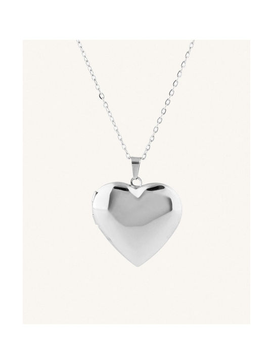 StanStefan Necklace with design Heart from Steel