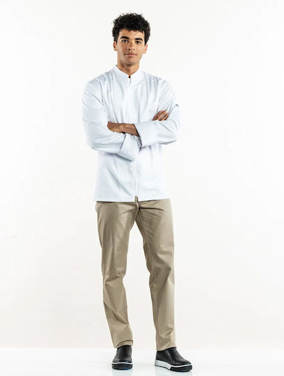 Chaud Devant Kochhose Beige mit Gummizug in der Taille