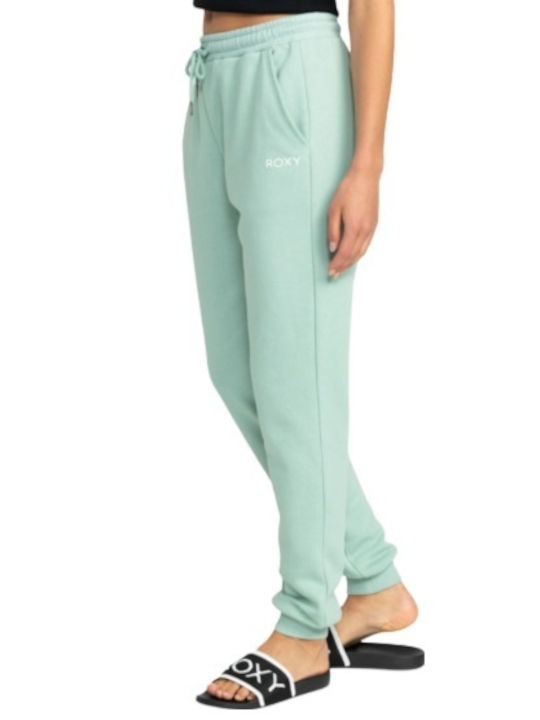 Roxy From Home Pantaloni de trening pentru femei cu cauciuc BLUE SURF ERJFB03396-BHB0