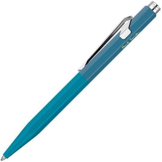 Caran D'ache Pen Set Ballpoint Medium made of Steel Light Blue in a case