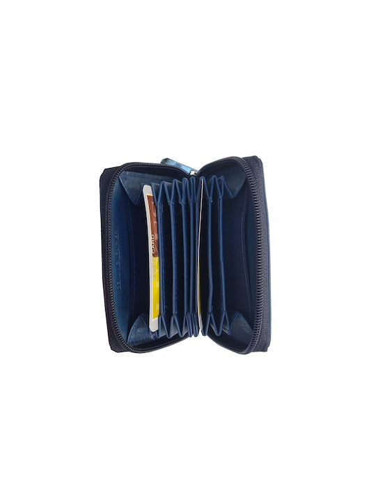 Luxus Lx Men's Leather Card Wallet Blue