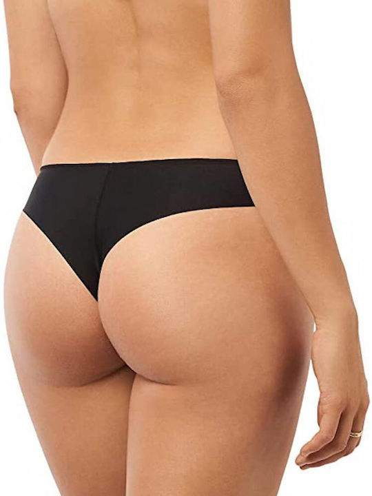 Promise Baumwolle Damen Brasilien 2Pack Nahtlos mit Spitze Black