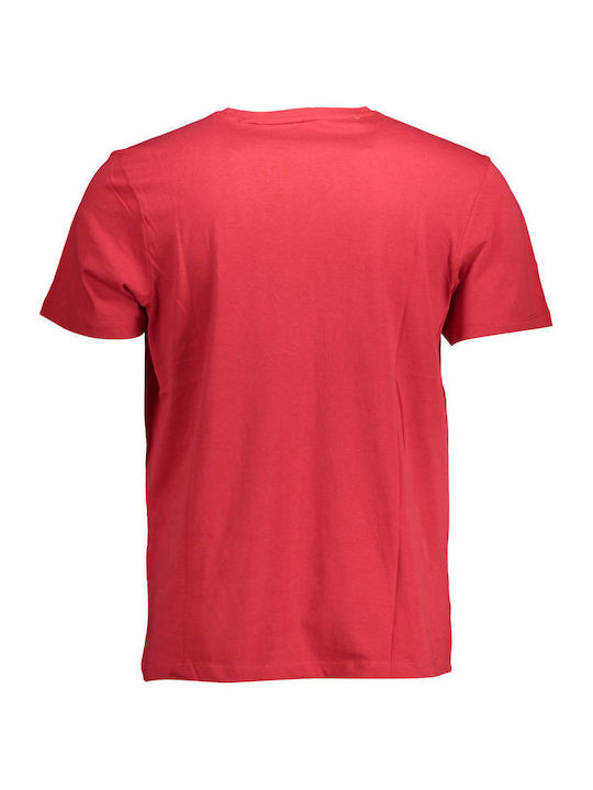 Gian Marco Venturi Men's Short Sleeve T-shirt with Zipper Red