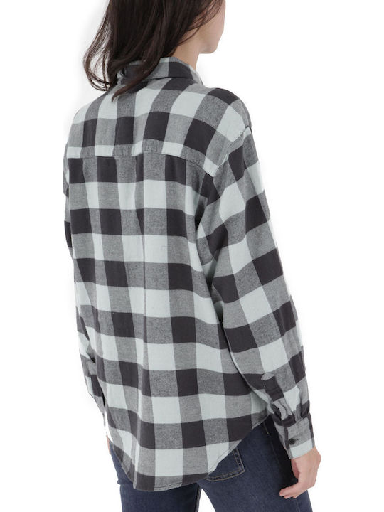 Langärmelig Damen Hemd Gray Geprüft