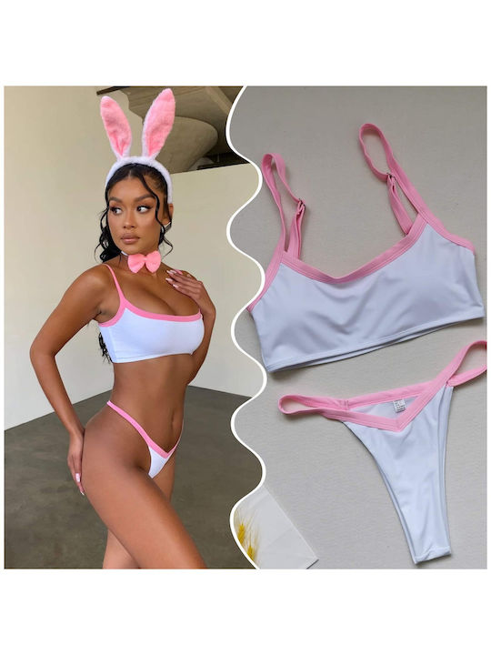 Woman's Fashion Bikini Μπουστάκι λευκό