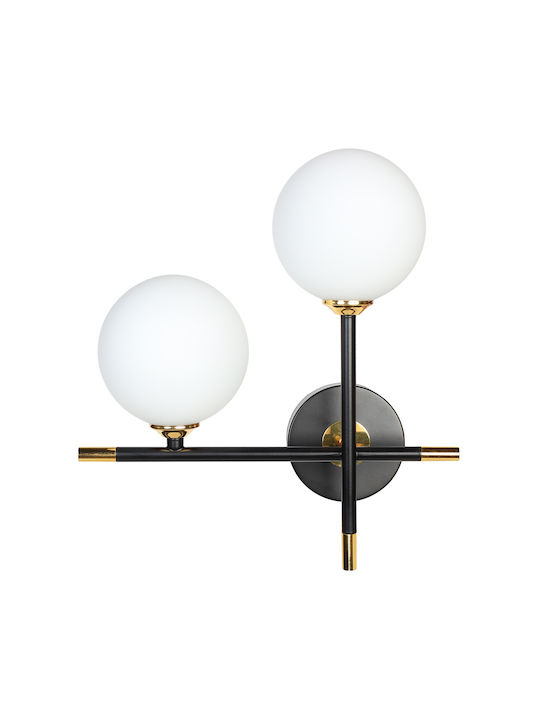 Globobox Lamp Wall with Socket G9 Black 30x30x16cm