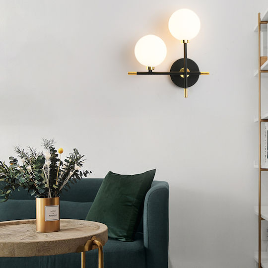 Globobox Lamp Wall with Socket G9 Black 30x30x16cm