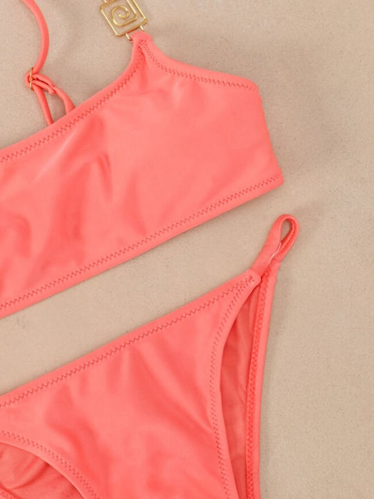 Bikini Set Triangle Top & Slip Bottom Gigi with Adjustable Straps Coral