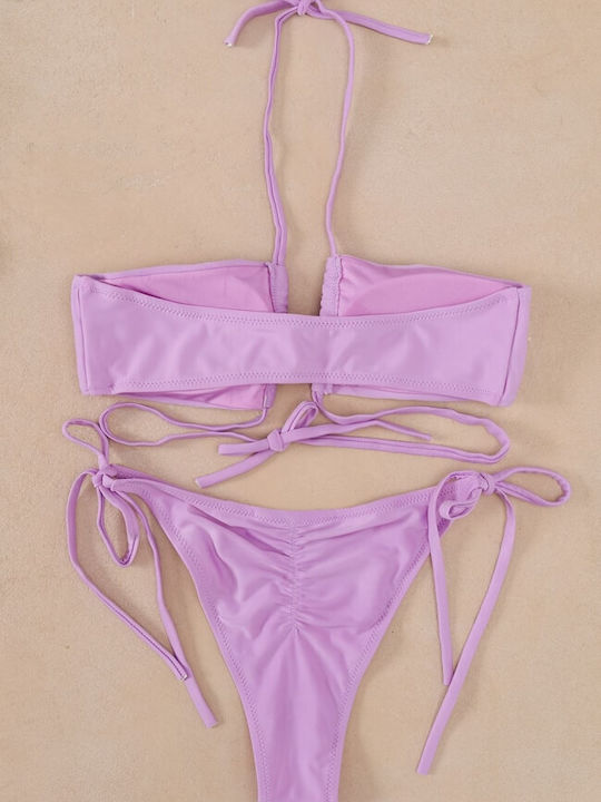Gigi Set Bikini Τριγωνάκι Λιλά