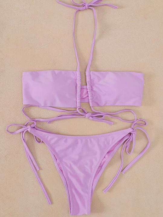 Gigi Set Bikini Τριγωνάκι Λιλά