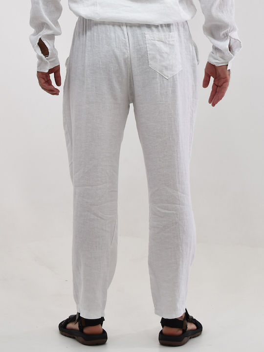 Aris Tsoubos Men's Trousers in Loose Fit White