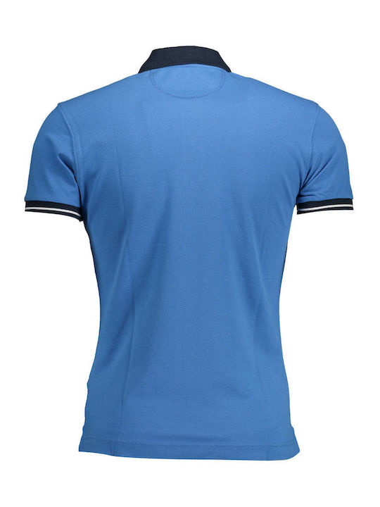 La Martina Men's Short Sleeve Blouse Polo Blue.