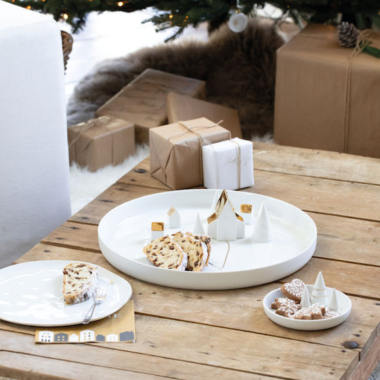 Raeder Christmas Bowl Porcelain White L15xW6.5xD15cm.