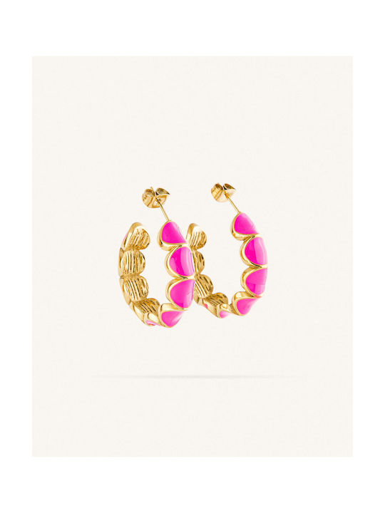 StanStefan Set Earrings Hoops made of Steel Gold Plated