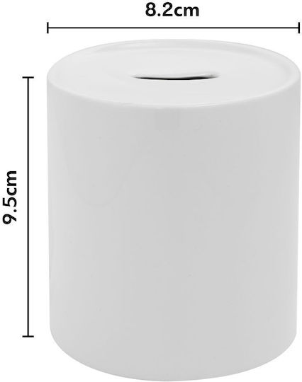 Cat Money Box Porcelain Black 8.2x8.2x9.5cm