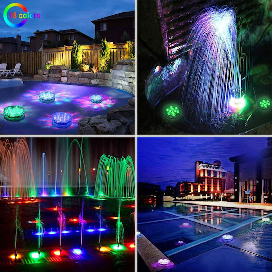 Rixme Submersible Pool Spotlight with Remote Control and Multicolour (RGB) Light 100316