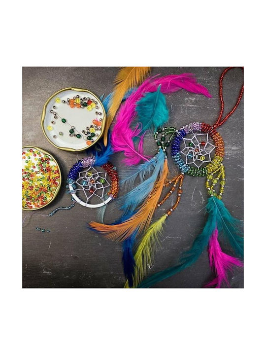 Synchronia Decorative Dreamcatcher Handmade Fuchsia Made of Fabric 27x6x6cm