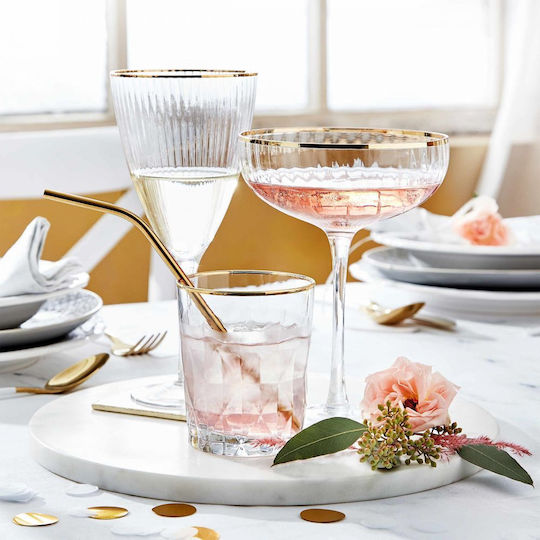 Butlers Ποτήρι Καφέ/Freddo από Γυαλί Χρυσό 345ml