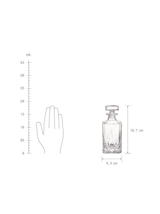 Butlers Crystal Club Kristall Karaffe zum Servieren Whiskey 18.8cm mit Verschluss Transparent 750ml 1Stück