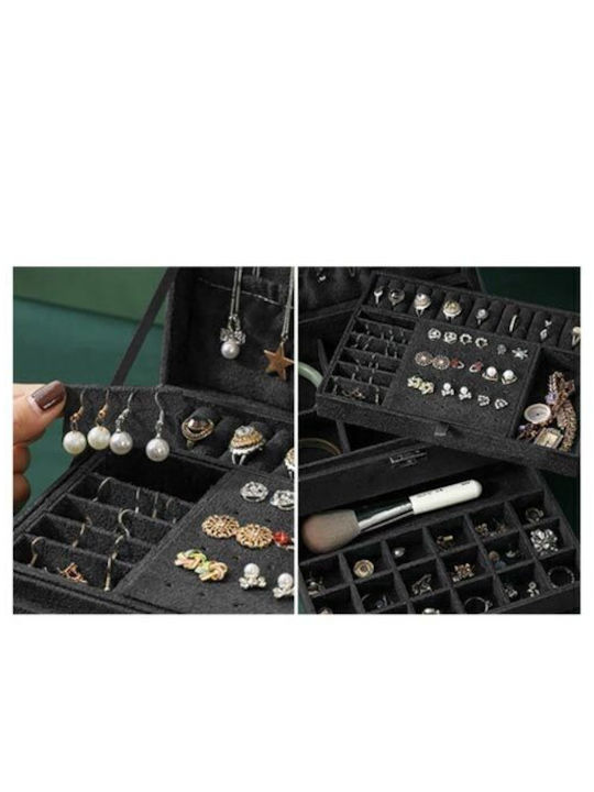 Jewellery Box Black 24.5x17.5x11.5cm
